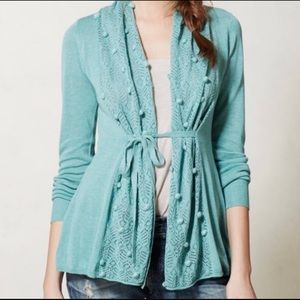Anthropologie Teal Sweater